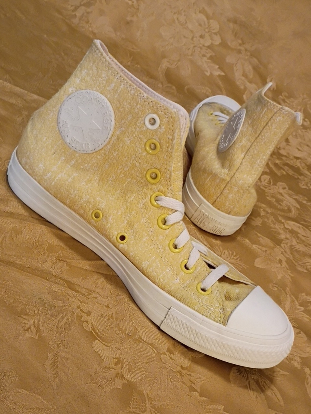 CONVERSE Yellow High-Top Canvas Casual Fashion Women's 9.0 Men's 7.0